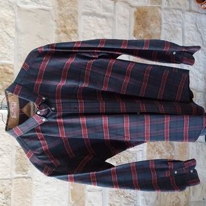 Hastings mens plaid casual shirt